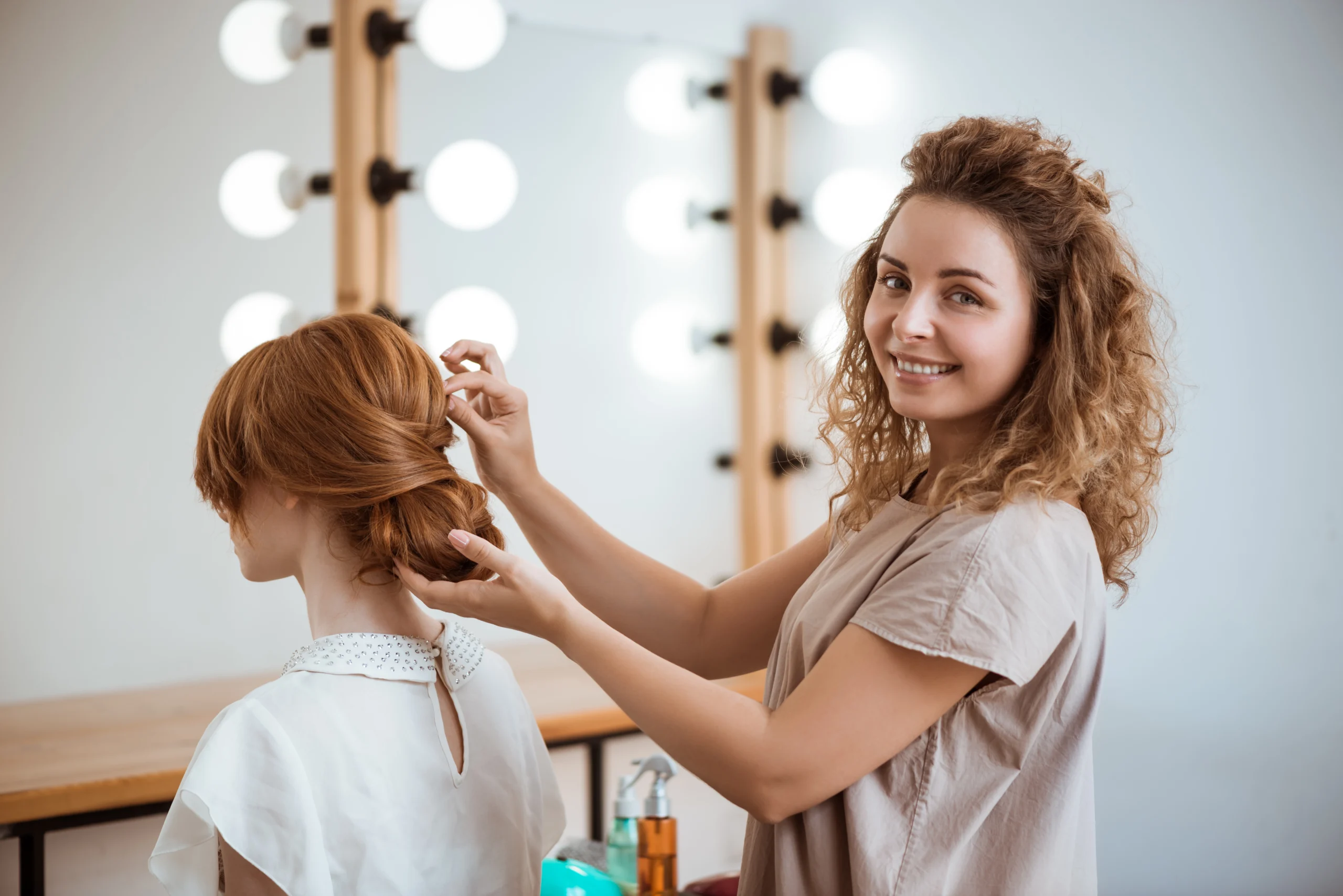 Professional hairstylist providing salon at home in Delhi with hair styling and beauty services for women.